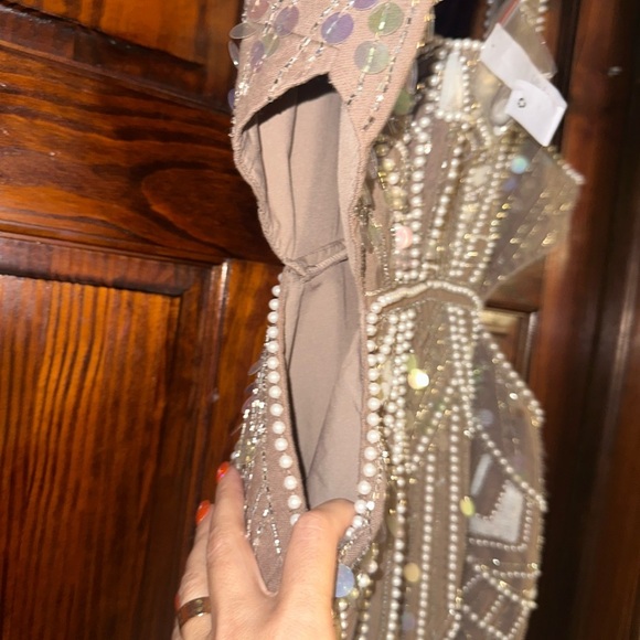 Beaded Chevron Pattern Dress - Picture 4 of 5